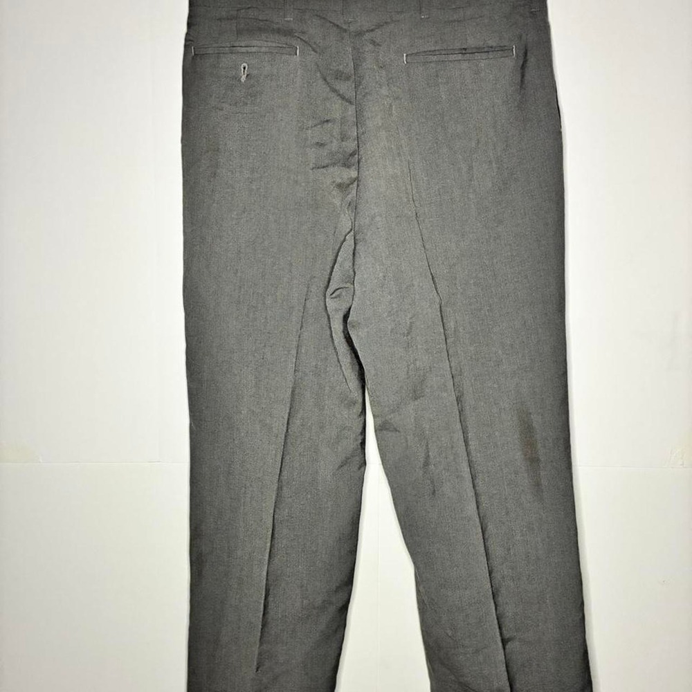 Haggar Gray Polyester & Wool Dress Pants